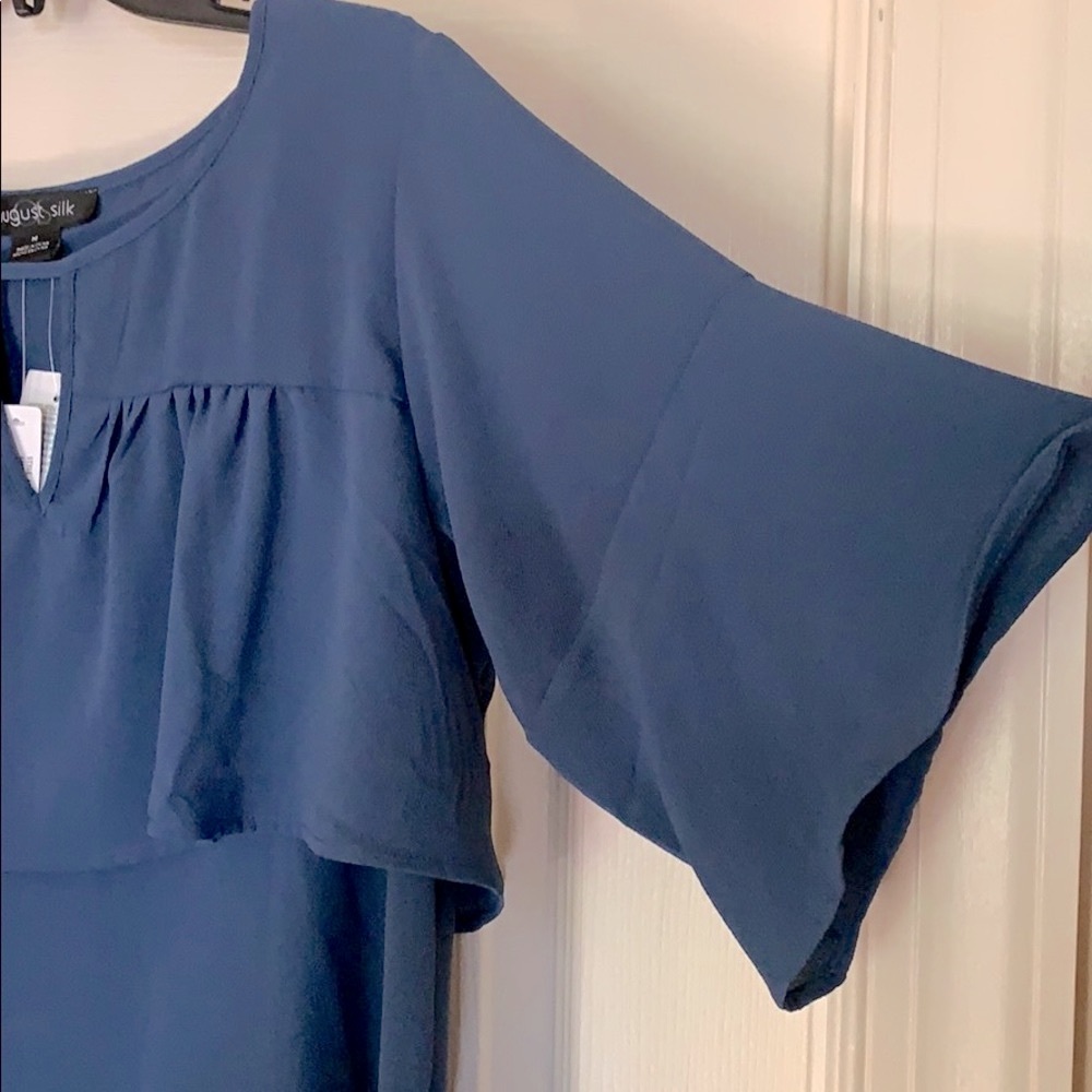 AUGUST SILK RUFFLE TOP - Picture 3 of 7